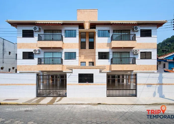 Apartamento com ar condicionado à 100 metros da praia - Edifício Ibiza Ubatuba